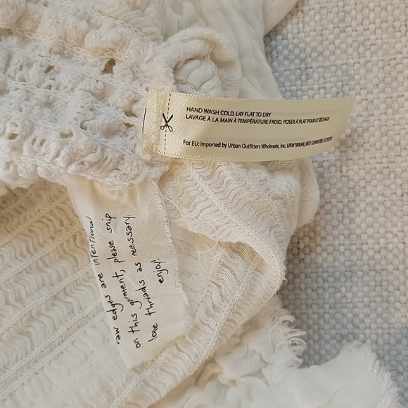 FP One FREE PEOPLE Romantic Rory Top Cotton Gauze Ivory White XS - Picture 11 of 12